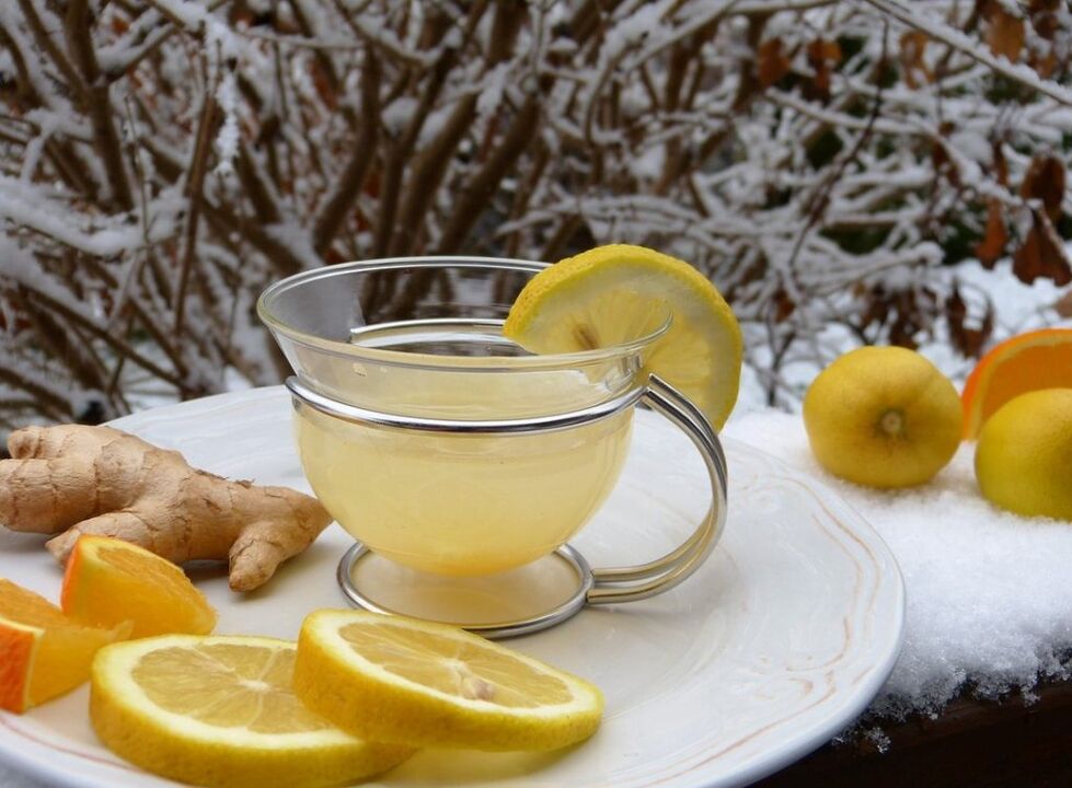 чай з лимоном на основі імбиру для потенції